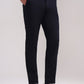 Navy Blue Solid Neo Fit Casual Trouser | Greenfibre