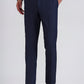 Navy Blue Printed Slim Fit Formal Trouser | Greenfibre
