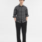 Black Checked Slim Fit Casual Shirt | Greenfibre