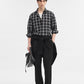 Black Checked Slim Fit Casual Shirt | Greenfibre