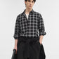 Black Checked Slim Fit Casual Shirt | Greenfibre