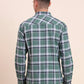 Green Checked Slim Fit Casual Shirt | Greenfibre