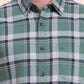 Green Checked Slim Fit Casual Shirt | Greenfibre