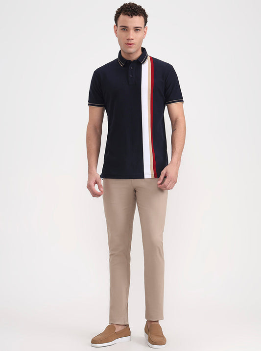 Dark Khaki Solid Super Slim Fit Casual Trouser | Greenfibre