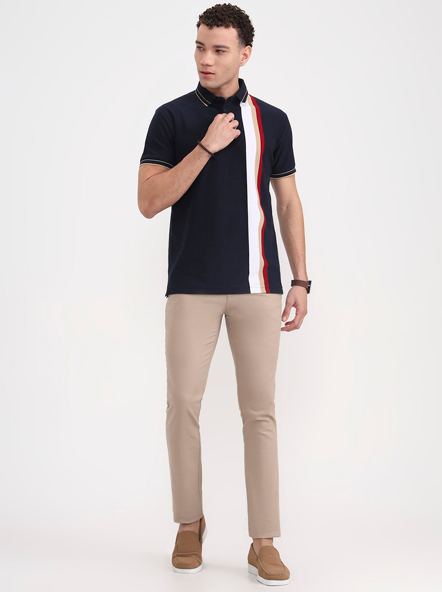 Dark Khaki Solid Super Slim Fit Casual Trouser | Greenfibre