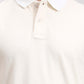 Cream Solid Slim Fit Polo T-Shirt | Greenfibre