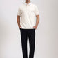 Cream Solid Slim Fit Polo T-Shirt | Greenfibre