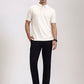 Cream Solid Slim Fit Polo T-Shirt | Greenfibre