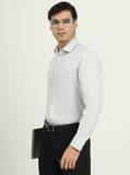 Grey Checked Regular Fit Formal Shirt | Greenfire