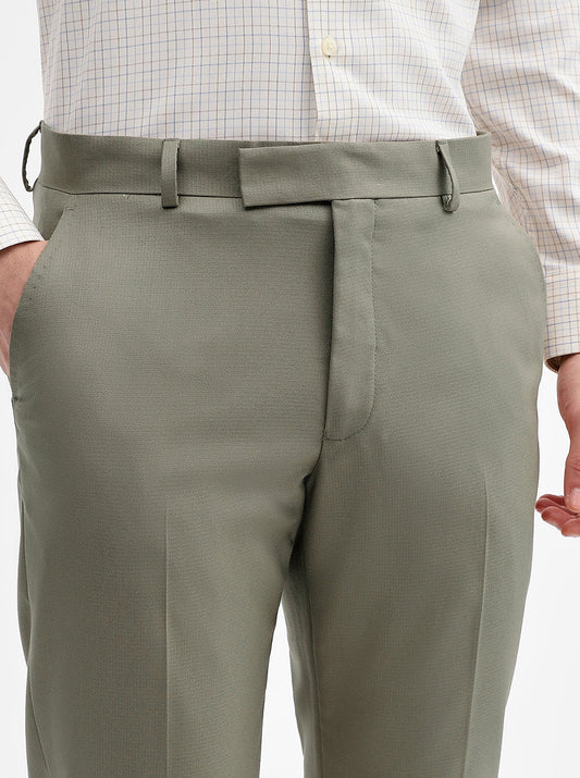 Fawn Solid Super Slim Fit Formal Trouser | Greenfibre