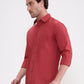 Maroon Solid Slim Fit Casual Shirt | Greenfibre