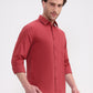 Maroon Solid Slim Fit Casual Shirt | Greenfibre