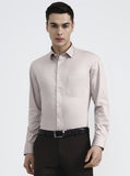 Peach Solid Slim Fit Formal Shirt | Greenfibre