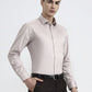 Peach Solid Slim Fit Formal Shirt | Greenfibre