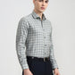 Pista Grey Checked Slim Fit Formal Shirt | Greenfibre