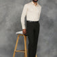 Cream Solid Slim Fit Casual Shirt | GreenFibre