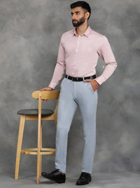 Pink Solid Slim Fit Casual Shirt | GreenFibre