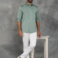 Green Solid Slim Fit Casual Shirt | GreenFibre