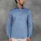 Blue Solid Slim Fit Casual Shirt | GreenFibre