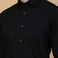 Black Solid Slim Fit Party Wear Shirt | Greenfibre