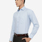 Sky Blue Solid Slim Fit Formal Shirt | Greenfibre