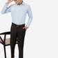 Sky Blue Solid Slim Fit Formal Shirt | Greenfibre