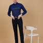 Navy Blue Striped Slim Fit Formal Shirt | Greenfibre