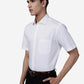 White Solid Regular Fit Formal Shirt | Greenfibre