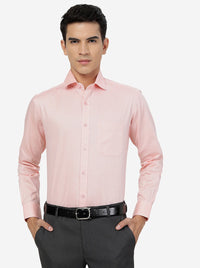 Orange Solid Slim Fit Formal Shirt | Greenfibre