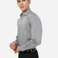 Dark Grey Solid Slim Fit Formal Shirt | Greenfibre