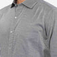 Dark Grey Solid Slim Fit Formal Shirt | Greenfibre