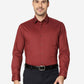 Brick Red Striped Slim Fit Party Wear Shirt | Greenfibre