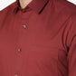 Brick Red Striped Slim Fit Party Wear Shirt | Greenfibre