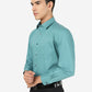 Green Striped Slim fit Party Wear Shirt | Greenfibre