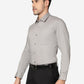 Light Grey Striped Slim Fit Party Wear Shirt | Greenfibre