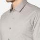 Light Grey Striped Slim Fit Party Wear Shirt | Greenfibre