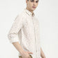 Beige Printed Slim Fit Casual Shirt | Greenfibre