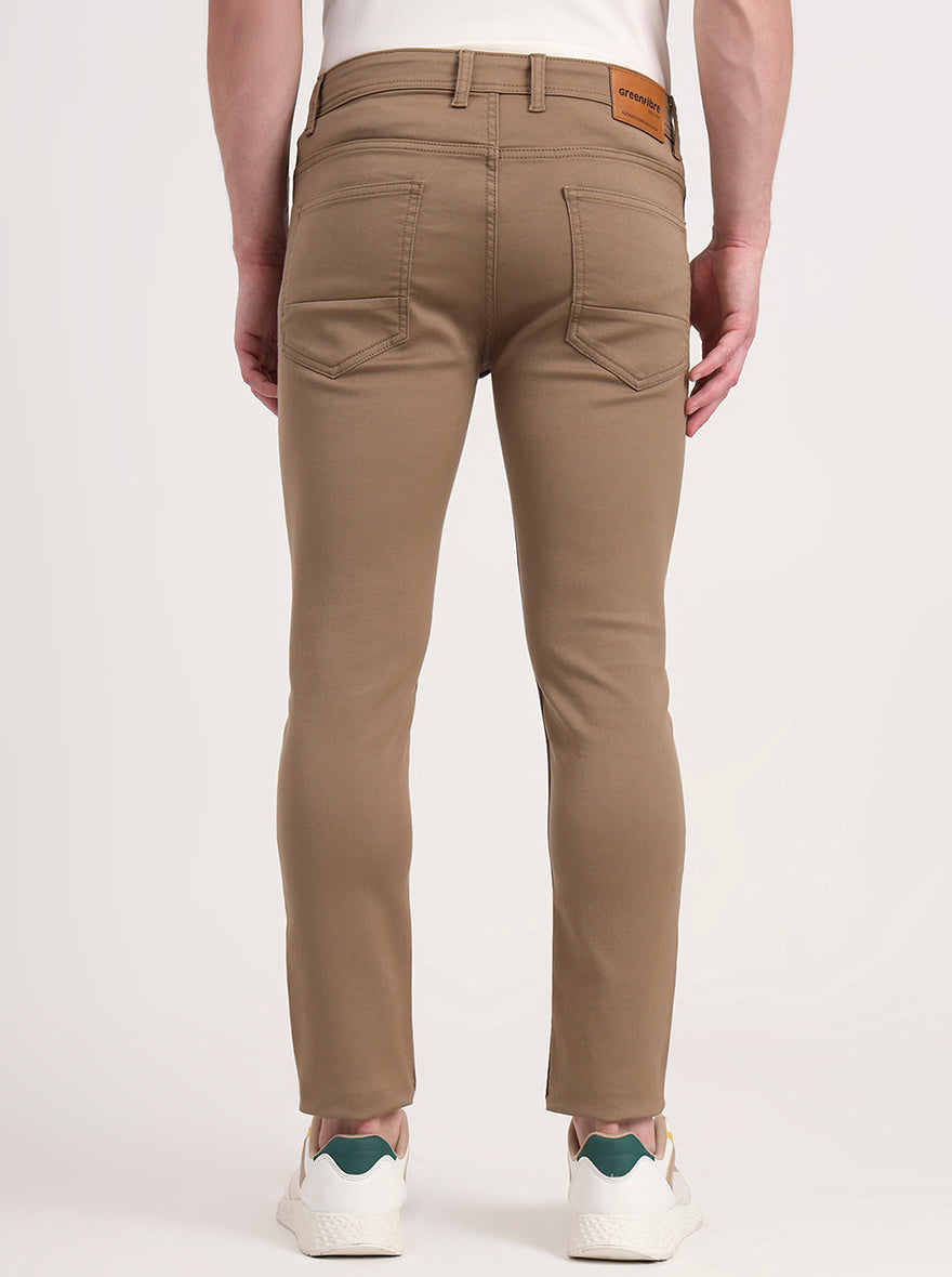 Camel Brown Washed Urban Fit Jeans | Greenfibre