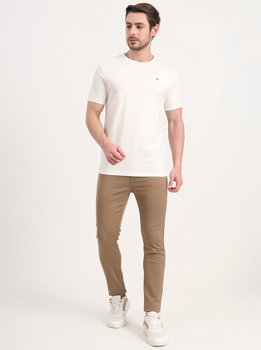 Camel Brown Washed Urban Fit Jeans | Greenfibre