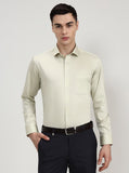 Pista Green Solid Slim Fit Formal Shirt | Greenfibre