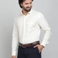 Cream Solid Slim Fit Formal Shirt | Metal