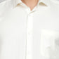 Cream Solid Slim Fit Formal Shirt | Metal