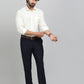 Cream Solid Slim Fit Formal Shirt | Metal