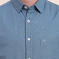 Dark Blue Solid Slim Fit Casual Shirt | Greenfibre