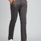 Dark Grey Solid Super Slim Fit Casual Trouser | Greenfibre