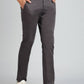 Dark Grey Solid Super Slim Fit Casual Trouser | Greenfibre