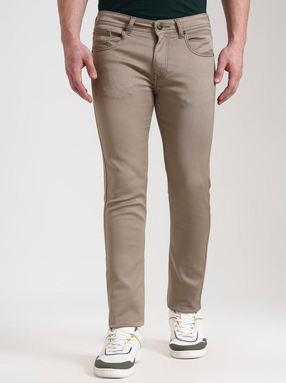 Khaki Washed Narrow Fit Jeans | Greenfibre