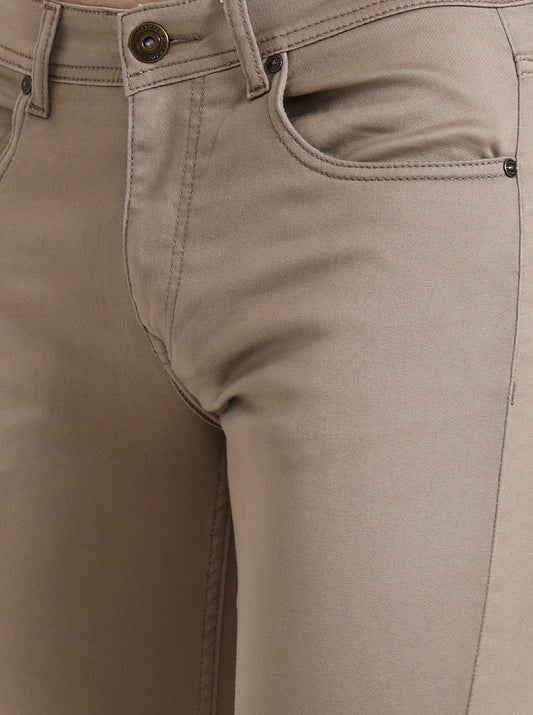 Khaki Washed Narrow Fit Jeans | Greenfibre