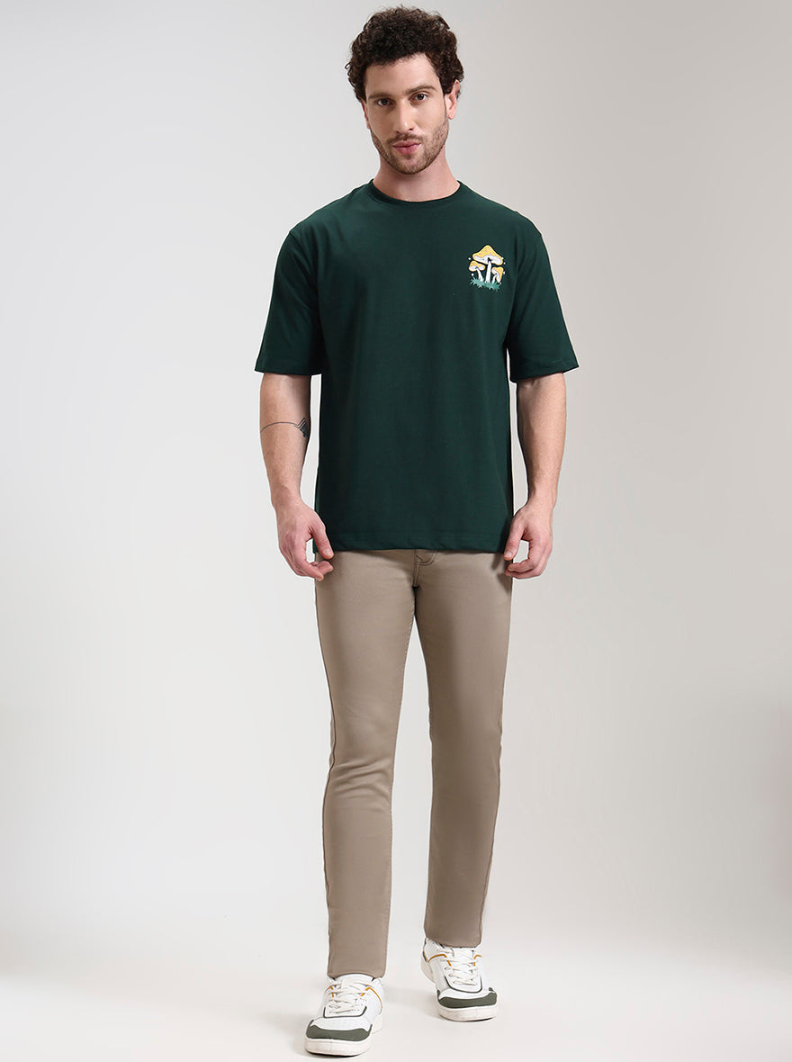 Khaki Washed Narrow Fit Jeans | Greenfibre