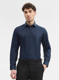 Teal Solid Slim Fit Party Wear Shirt | Greenfibre